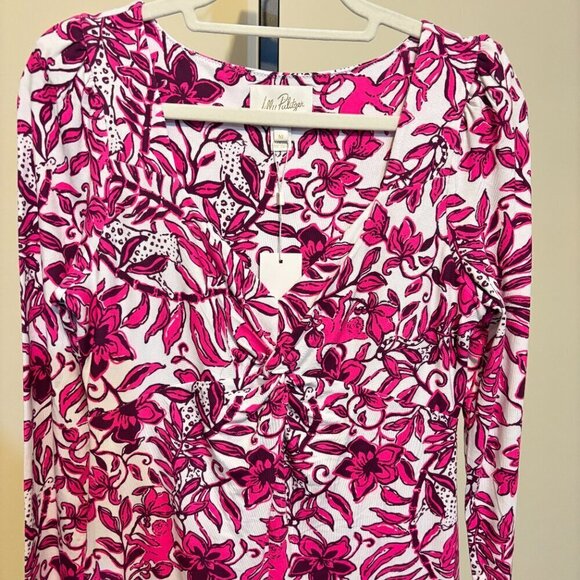 Lilly Pulitzer Anne Skirted Romper Dress Elderflower Blossom Pink Floral - Picture 10 of 16